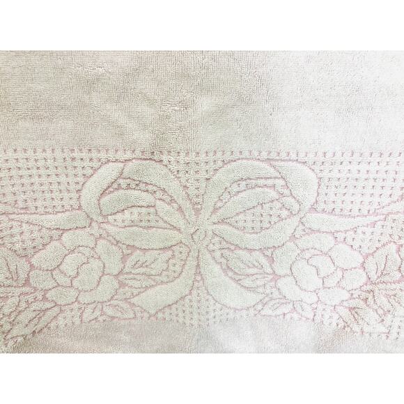 Set 2 Vintage Fieldcrest Bath Towels Pink Flowers Howard Kaplan's French Country - Picture 14 of 16